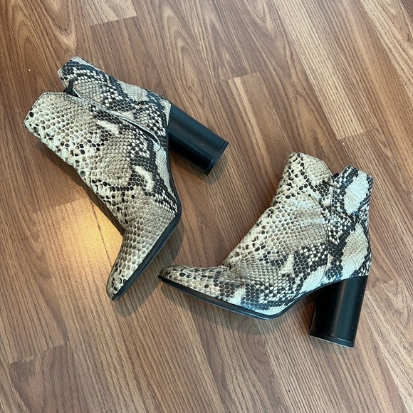 Maje Paris Snakeskin Booties 37 - Picture 1 of 16